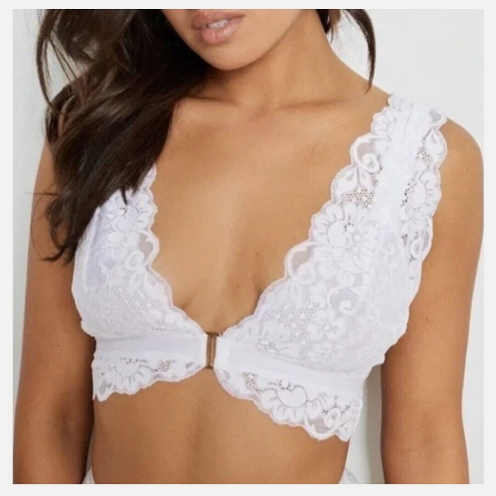 Free People x We Are HAH Bralette in White - Size Large - NWT!
